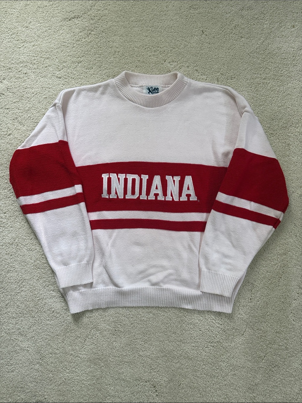 Vintage 90s Indiana Hoosiers Embroidered Cotton Sweater